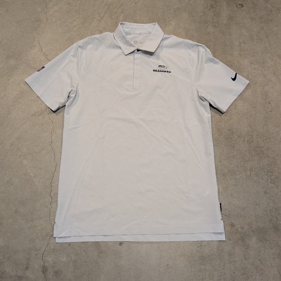 Nike Dri-Fit On Field Seahawks Men's L Polo Shirt Gray - Picture 1 of 10